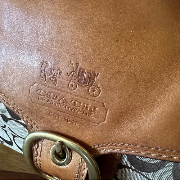 Vintage COACH Bleeker Signature C Khaki Satchel 11772 - Picture 3 of 10